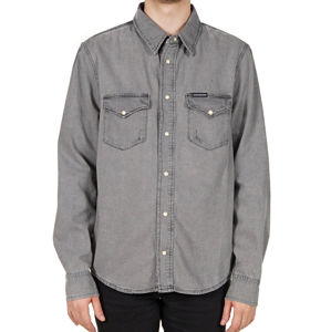 Calvin Klein pánská šedá džínová košile - M (1BZ)